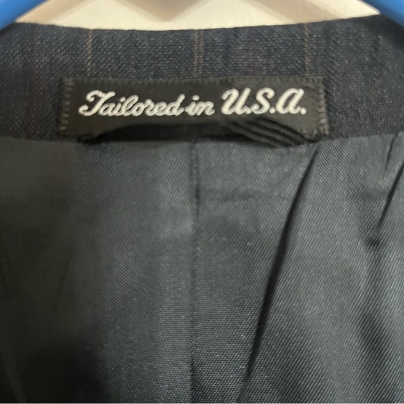 Men’s Vintage Stafford Gray Pinstripe Suit Jacket Sport Coat Size 48 XL - Picture 3 of 8